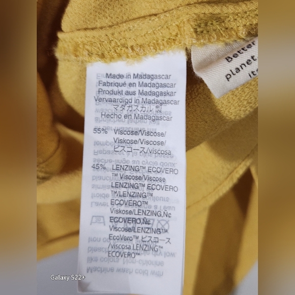 MADEWELL Women"s Top Wrap Color Mustard Size S. - Picture 3 of 10